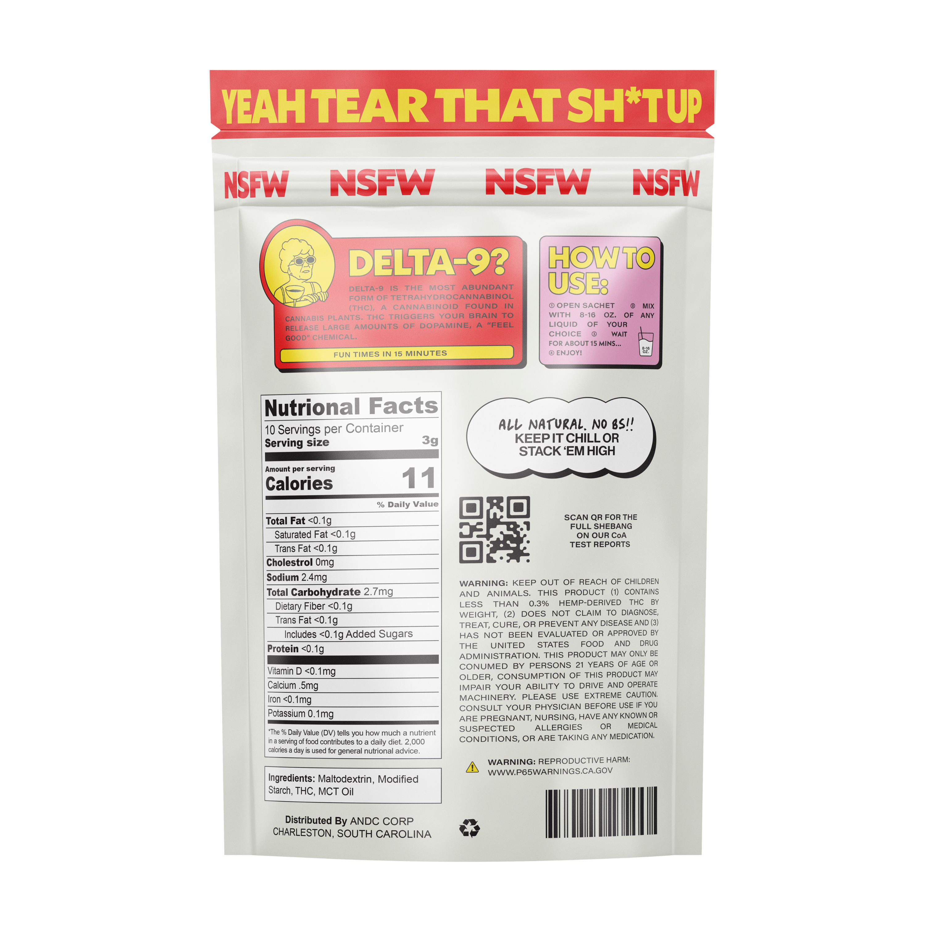UNFLAVORED DISSOLVABLE THC POWDER (HEMP-DERIVED)
